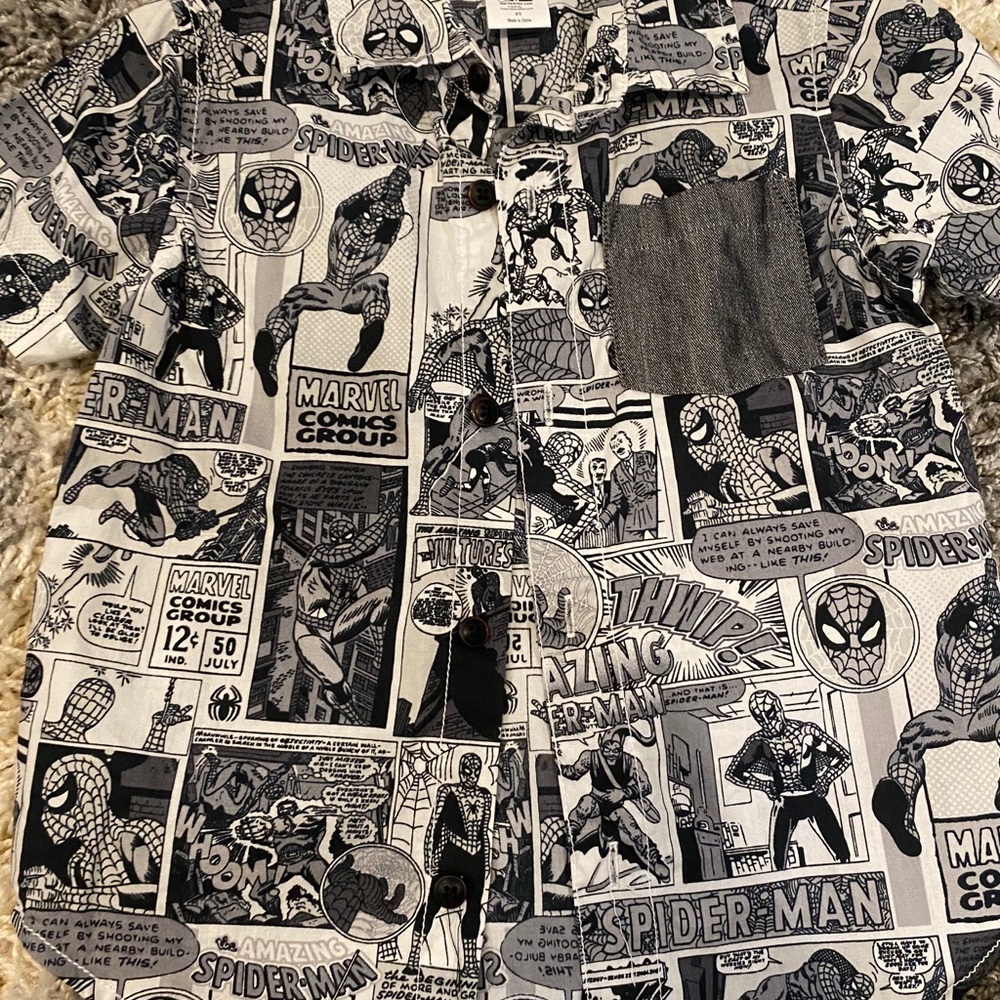 Marvel button down shirt